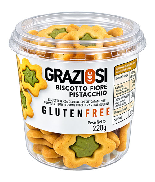 Laboratorio Graziosi Fiore al Pistacchio Senza Glutine 190 g. 1 Laboratorio Graziosi Fiore al Pistacchio Senza Glutine 190 g.