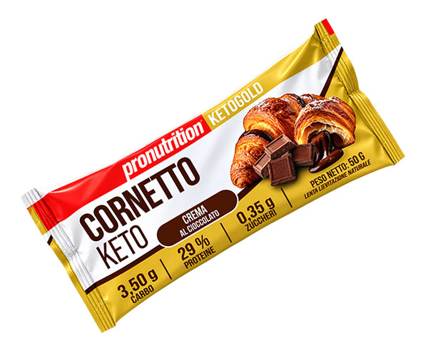 Pronutrition Cornetto Keto No Carbo Gusto Cioccolato 50 g. 1 Pronutrition Cornetto Keto No Carbo Gusto Cioccolato 50 g.