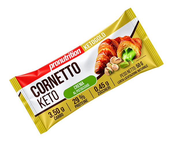 Pronutrition Cornetto Keto No Carbo Gusto Pistacchio 50 g. 1 Pronutrition Cornetto Keto No Carbo Gusto Pistacchio 50 g.