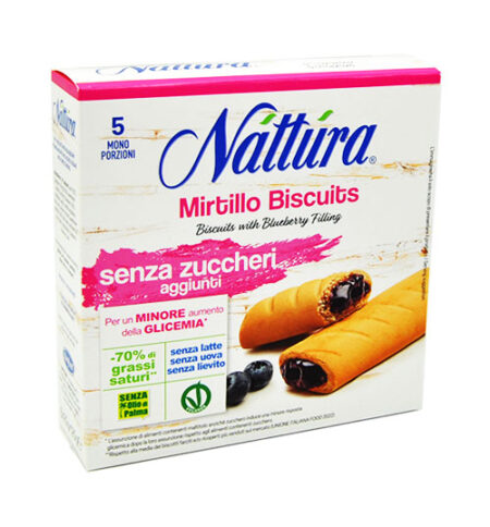 Nattura Mirtillo Biscuits Senza Zuccheri Aggiunti 5 X 25 g.