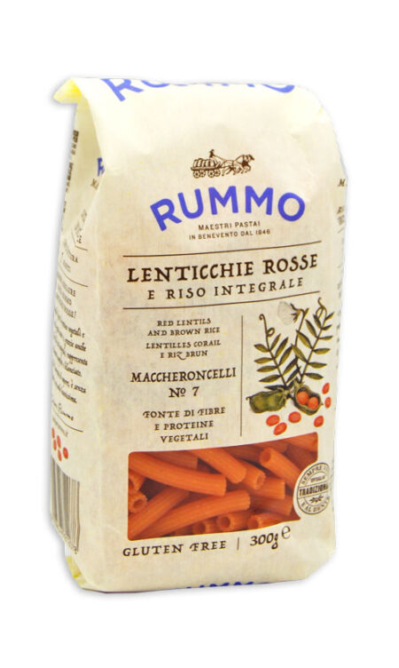 Rummo Maccheroncelli n°7 di Lenticchie Rosse e Riso Integrale 300 g.