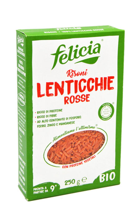 Felicia Risoni di Lenticchie Rosse Bio 250 g.