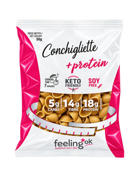 FeelingOK Pasta Low-carb Conchigliette + Protein 50 g.