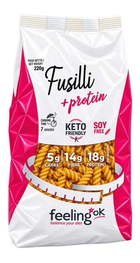 FeelingOK Pasta Low-carb Fusilli + Protein 220 g.