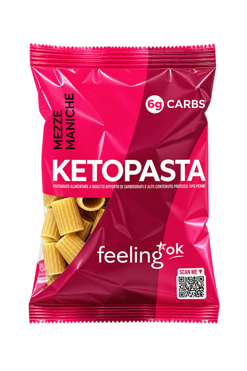FeelingOK Ketopasta Mezze Maniche 50 g. 1 FeelingOK Ketopasta Mezze Maniche 50 g.