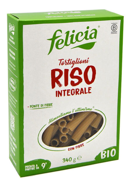 Felicia Tortiglioni di Riso Integrale Bio 340 g.