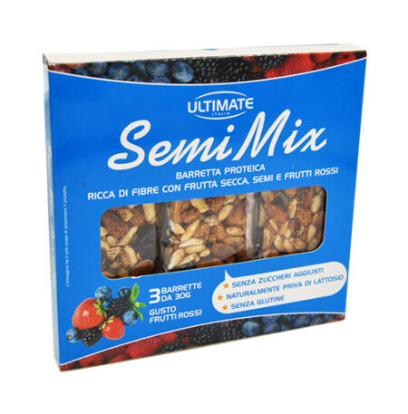 Ultimate Barrette Proteiche Semi Mix Frutti Rossi 3 X 30 g.