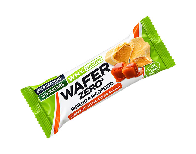 Why Nature Wafer Zero Cioccolato Bianco e Caramello Salato 35 g. 1 Why Nature Wafer Zero Cioccolato Bianco e Caramello Salato 35 g.