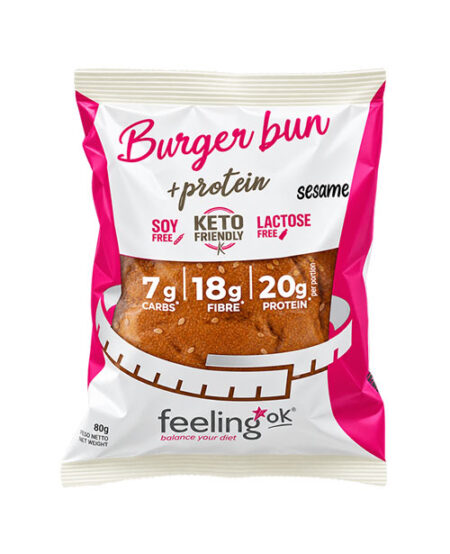 FeelingOK Burger Bun al Sesamo Keto + Protein 80 g.