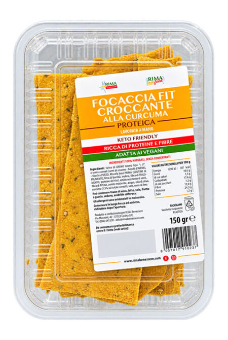 RiMa Focaccia Fit Croccante alla Curcuma 150 g.