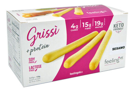 FeelingOK Grissì al Sesamo Keto + Protein 150 g.