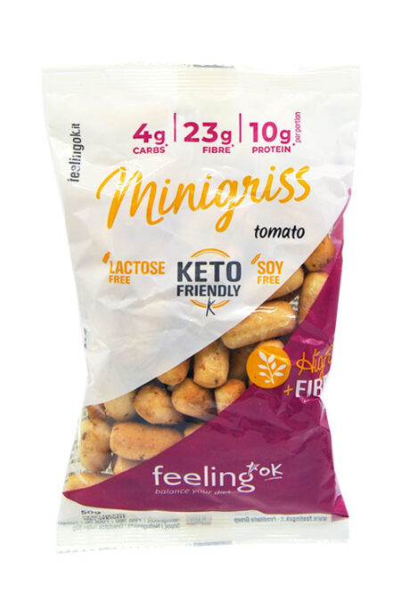 FeelingOK Minigriss Pomodoro Keto + Fibre 50 g.