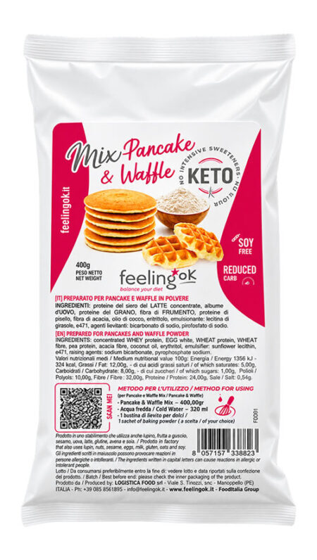FeelingOK Mix Pancake e Waffle Keto 400 g.