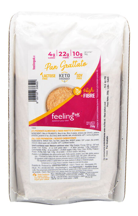 FeelingOK  Pan Grattato Keto + Fibre 250 g.
