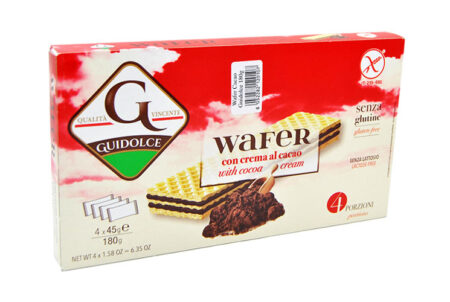 Wafer al Cacao Senza Glutine 4 x 45 g.