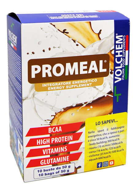 Home 132 Volchem Promeal Integratore Energetico Gusto Vaniglia 10 X 50 g.