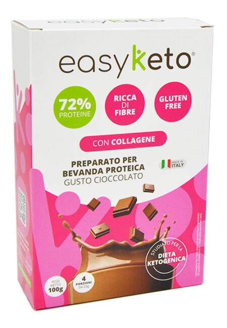 Easy Keto Preparato per Bevanda Proteica al Cioccolato 4 X 25 g.
