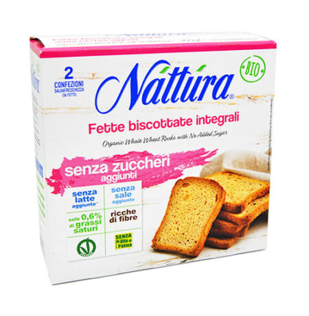 Nattura Fette Biscottate Integrali Senza Zuccheri Aggiunti Bio 300 g.