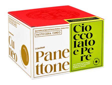 Pasticceria Cuneo Panettone Cioccolato e Pere Senza Glutine 500 g.